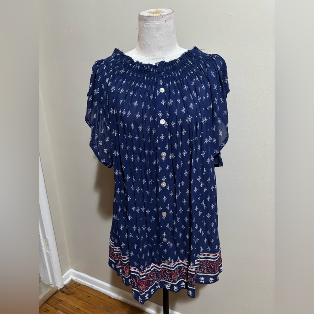 Faithfull the Brand Navy and White Floral Dress - Picture 2 of 6